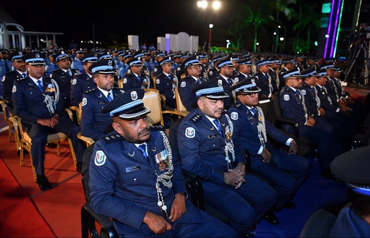 Police officers attending an annual police ceremony: Applications have been opened for the position of CP.--- Photo: President’s Office