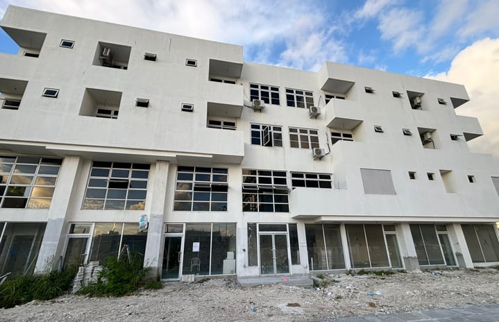 Accommodation block built by former FAM leadership on football school land. No other work related to the football academy has been done on the land.
